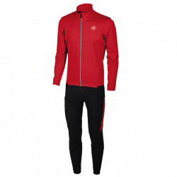 PROFESJONALNY KOMPLET JESIENNO-WIOSENNY CASTELLI MODEL 2012 RED-BLACK Z SZELKAMI