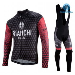 BIANCHI PROFESJONALNY DŁUGI KOMPLET ROWEROWY 2016/17 BLACK-RED